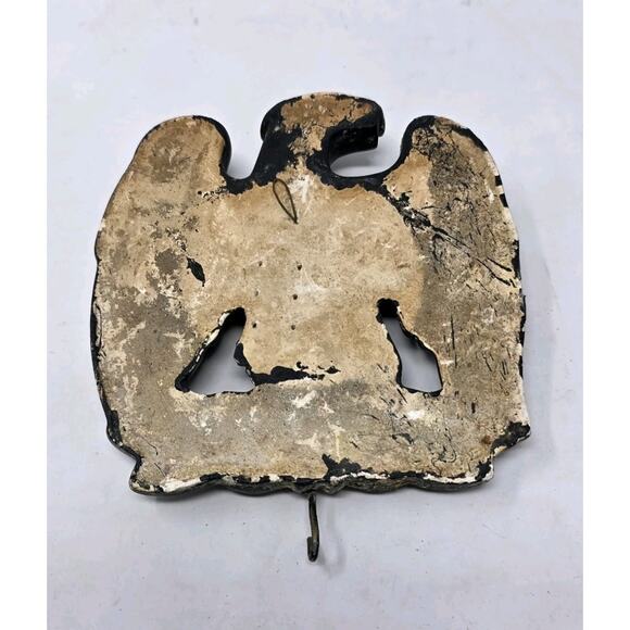 Vintage Chalkware Eagle Wall Plaque With Hanger USA Retro Decor 6" - Picture 2 of 6